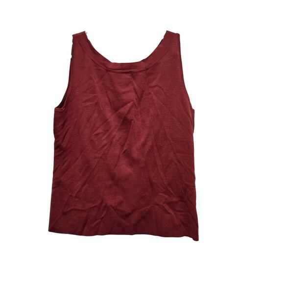 Chico’s Rust Silk Blend Scoop Neck Tank Size 3 XL - Picture 2 of 8